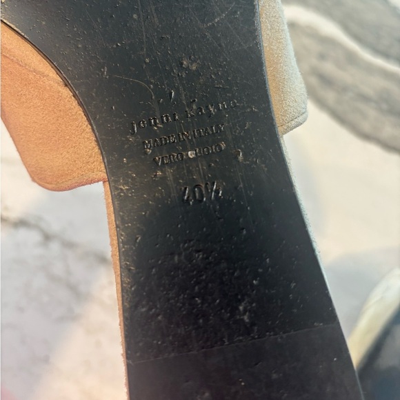 Jenni Kayne Oiled Leather Mule Size 10.5 (40.5) Suede Cream Slip On Shoes - Picture 5 of 5